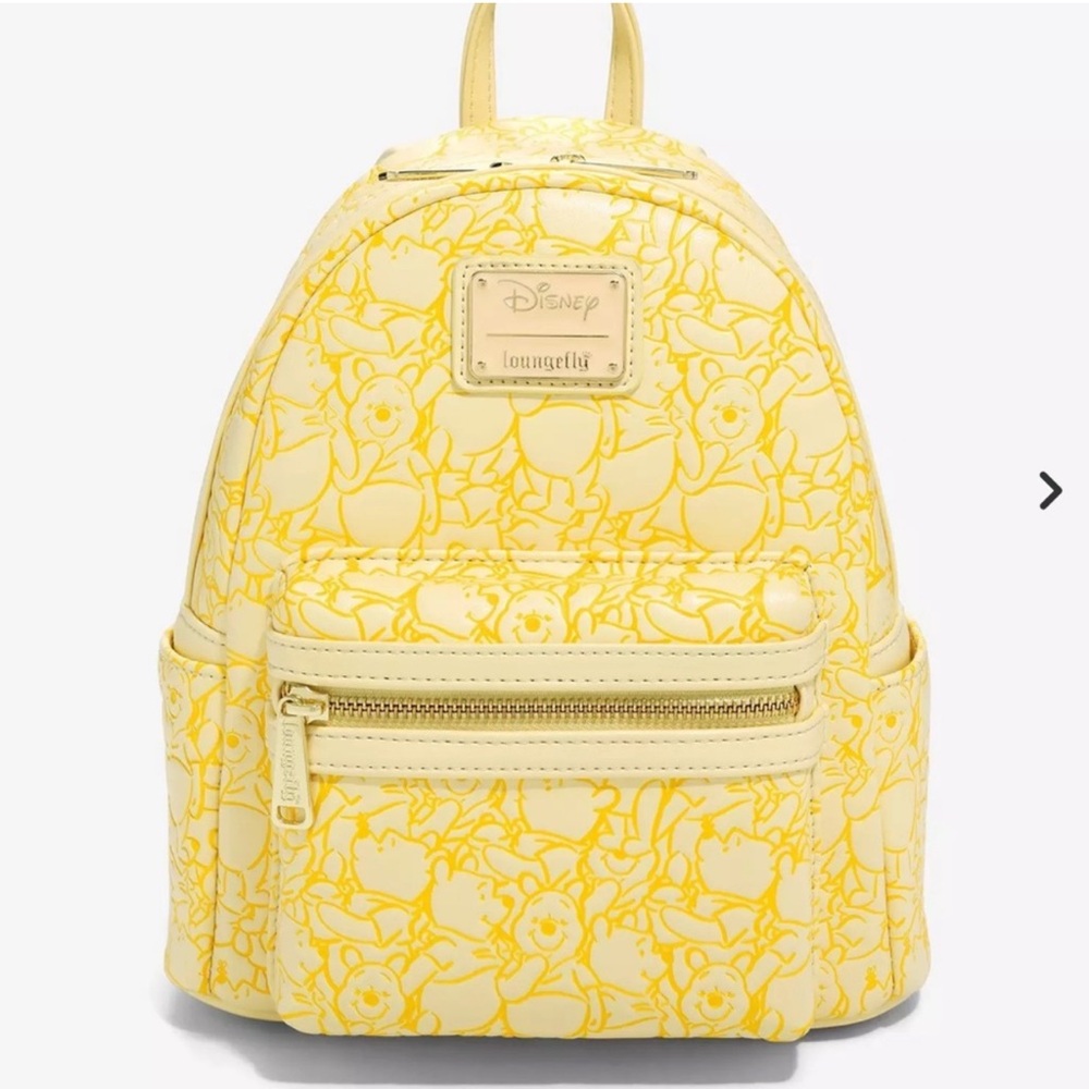 Loungefly Disney Winnie the Pooh Pooh Bear Allover Embossed Print Mini Backpack